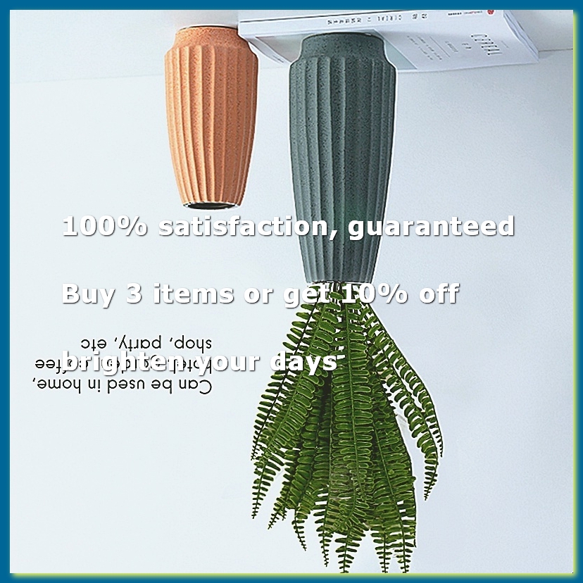 Home Office With Plants - ต้นไม้ประดิษฐ์สีเขียว 7 กิ่ง ใบเปอร์เซีย ดอกไม้ตกแต่งสำหรับสำนักงาน บ้าน