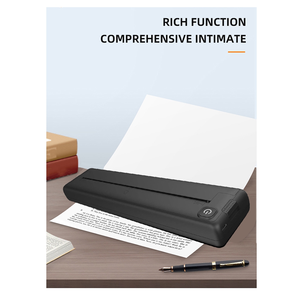 Home Office Questions - AS62 เครื่องพิมพ์ความร้อนแบบพกพา A4 ไร้สาย 200dpi เครื่องพิมพ์ฉลาก