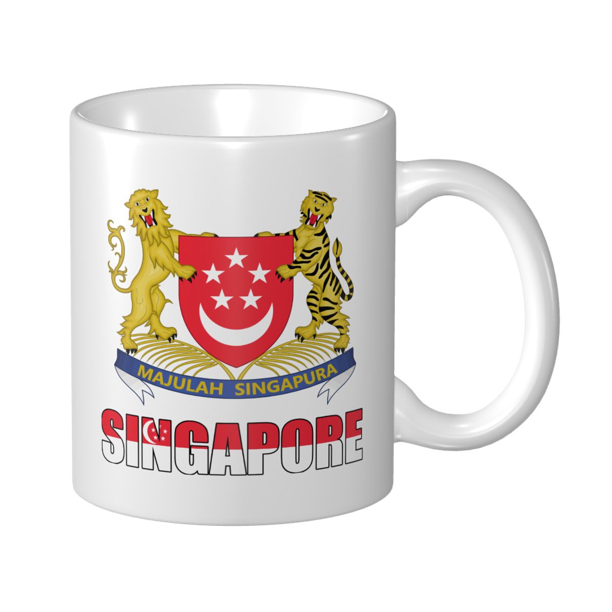 Home Office Singapore - Mark ถ้วยแก้วสิงคโปร์ตัวอักษรธงสัญลักษณ์แก้วกาแฟชาถ้วยน้ํานมแก้วท่องเที่ยวสําหรับ Office Home