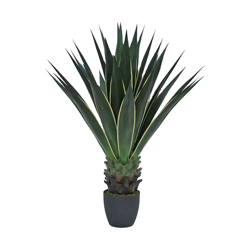 Home Office With Plants - ต้นอะกาเว่ประดิษฐ์ดีไซน์ใหม่สำหรับตกแต่งบ้านและสำนักงาน ราคาโรงงานขายส่ง ต้นบอนไซอะกาเว่ประดิษฐ์
