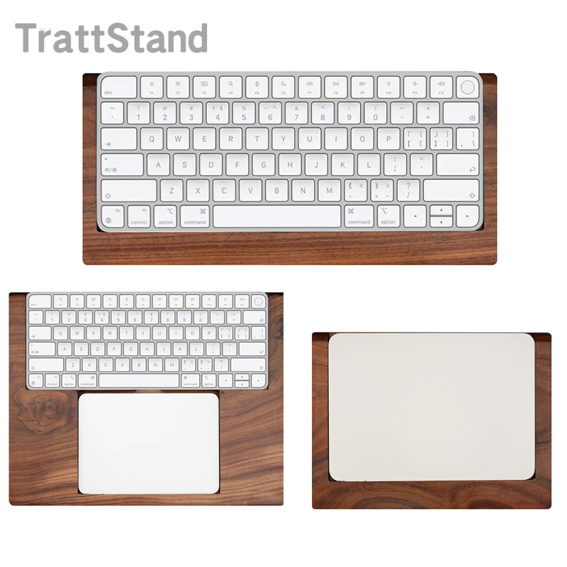 Wrist Rest Pad - ถาดวางมือทำจากไม้วอลนัทแท้ 2 in 1 สำหรับคีย์บอร์ด Apple