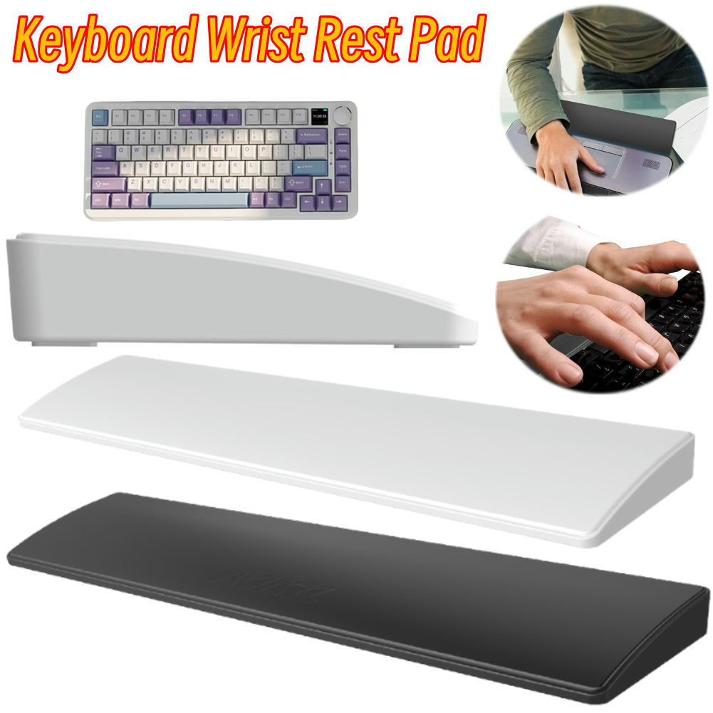 Wrist Rest Pad - แผ่นรองข้อมือสำหรับเล่นเกมบนคีย์บอร์ด 87 ปุ่ม รองรับมือ ป้องกันการลื่นไถล ฐานยางมั่นคง