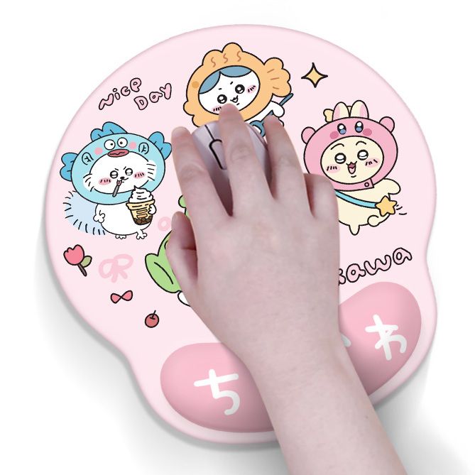 Wrist Rest Pad - แผ่นรองเมาส์ลายอนิเมะ Chiikawa Usagi น่ารัก รองรับข้อมือตามหลักสรีรศาสตร์ แผ่นรองโต๊ะกันลื่น