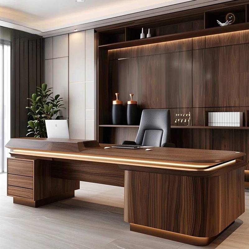 Desk Drawer Small - โต๊ะทำงานผู้บริหารสีน้ำตาลไม้ โต๊ะทำงานผู้บริหารทันสมัยราคาประหยัดหรูหราพร้อมลิ้นชัก โต๊ะทำงานราคาประหยัดสำหรับพื้นที่ขนาดเล็ก