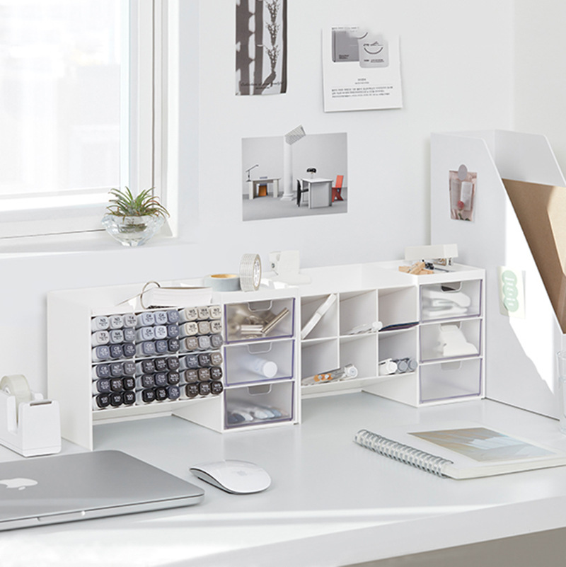 Desk Drawer Small - กล่องเก็บของบนโต๊ะทำงานแบบใหม่ ลิ้นชักใส่เครื่องสำอาง อุปกรณ์สำนักงานสำหรับนักเรียน กล่องจัดระเบียบอุปกรณ์สำนักงาน ที่วางปากกา ชั้นวางของขนาดเล็ก