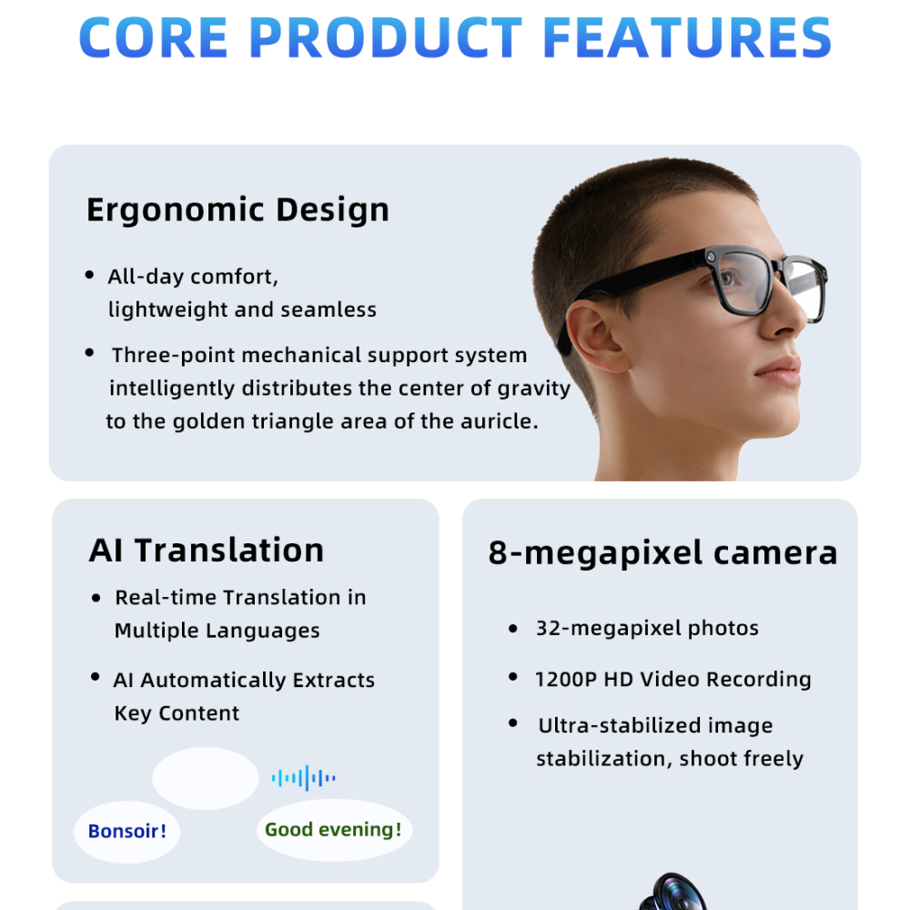 แว่นตาแปลภาษาแบบเรียลไทม์ แว่น - Blue Light Glasses บทวิจารณ์และราคา