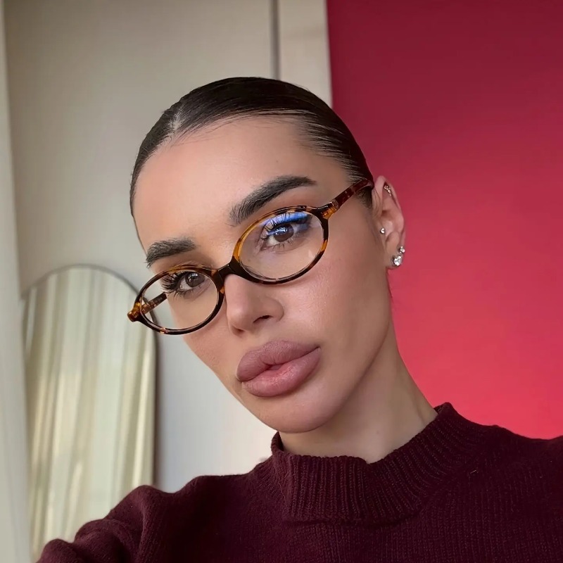 แว่นตากันแดดทรงวงรีวินเทจผู้หญ - Blue Light Glasses บทวิจารณ์และราคา