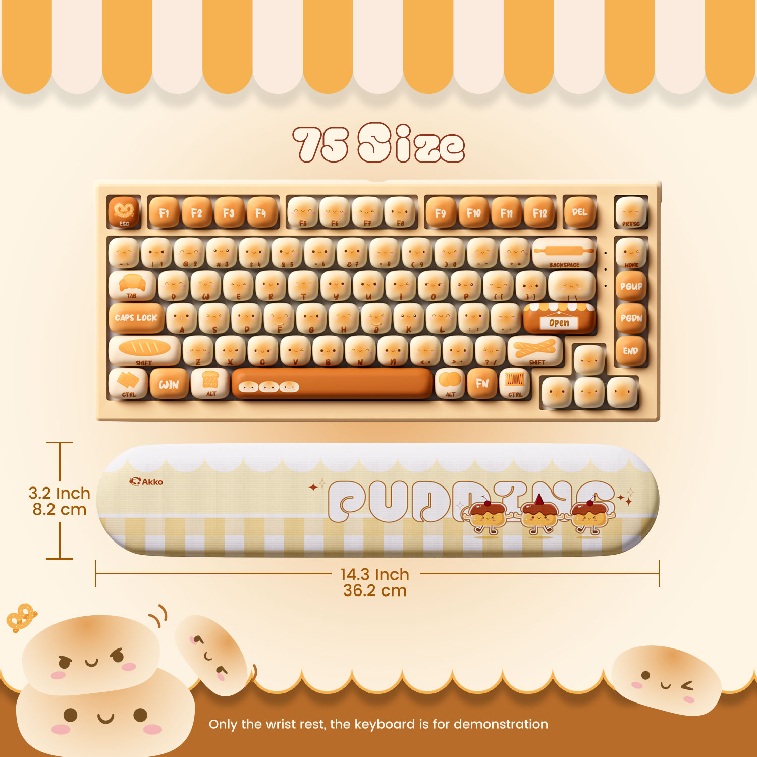 แผ่นรองข้อมือคีย์บอร์ด Akko Pu - Wrist Rest Pad บทวิจารณ์และราคา