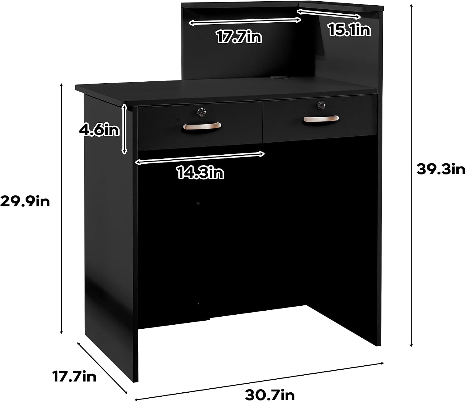 โต๊ะรับรองแขกขนาดเล็กพร้อมเคาน - Desk Drawer Small บทวิจารณ์และราคา