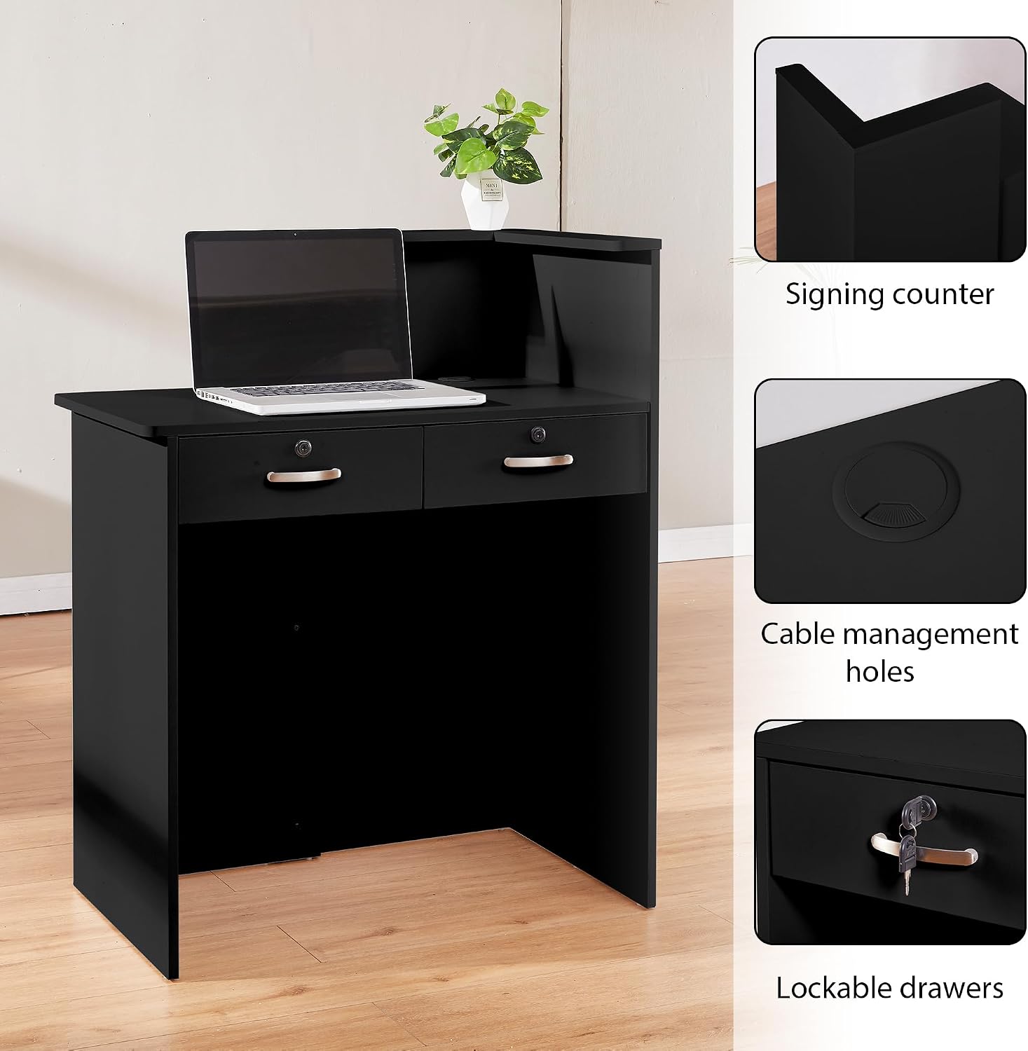 โต๊ะรับรองแขกขนาดเล็กพร้อมเคาน - Desk Drawer Small บทวิจารณ์และราคา