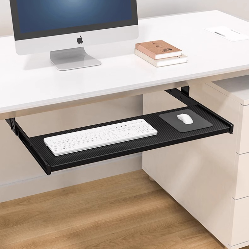 ถาดวางคีย์บอร์ดใต้โต๊ะพร้อมราง - Desk Drawer Small บทวิจารณ์และราคา