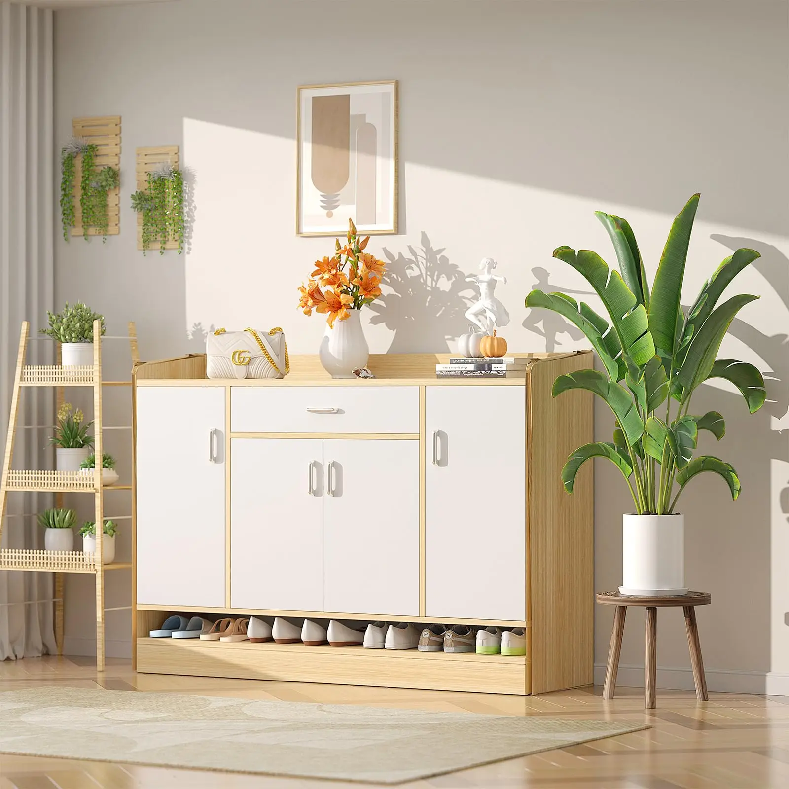 ชุดชั้นวางต้นไม้ไม้ 3 ชิ้น สำห - Home Office With Plants บทวิจารณ์และราคา