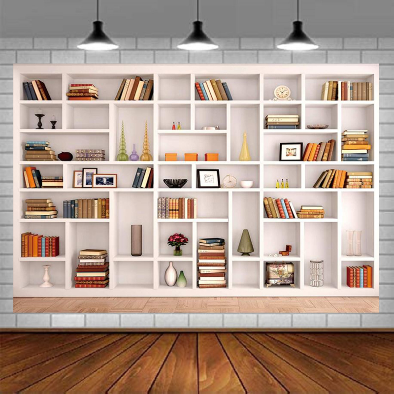 ชั้นวางหนังสือสีขาว ฉากหลังถ่า - Home Office Zoom Background Free บทวิจารณ์และราคา