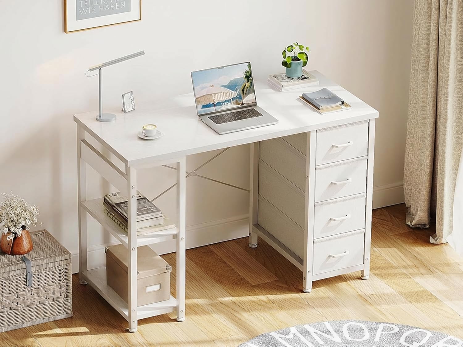 โต๊ะคอมพิวเตอร์สีขาวขนาดเล็กพร - Desk Drawer Small บทวิจารณ์และราคา