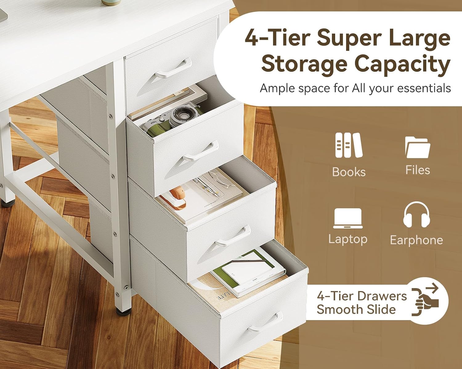 โต๊ะคอมพิวเตอร์สีขาวขนาดเล็กพร - Desk Drawer Small บทวิจารณ์และราคา