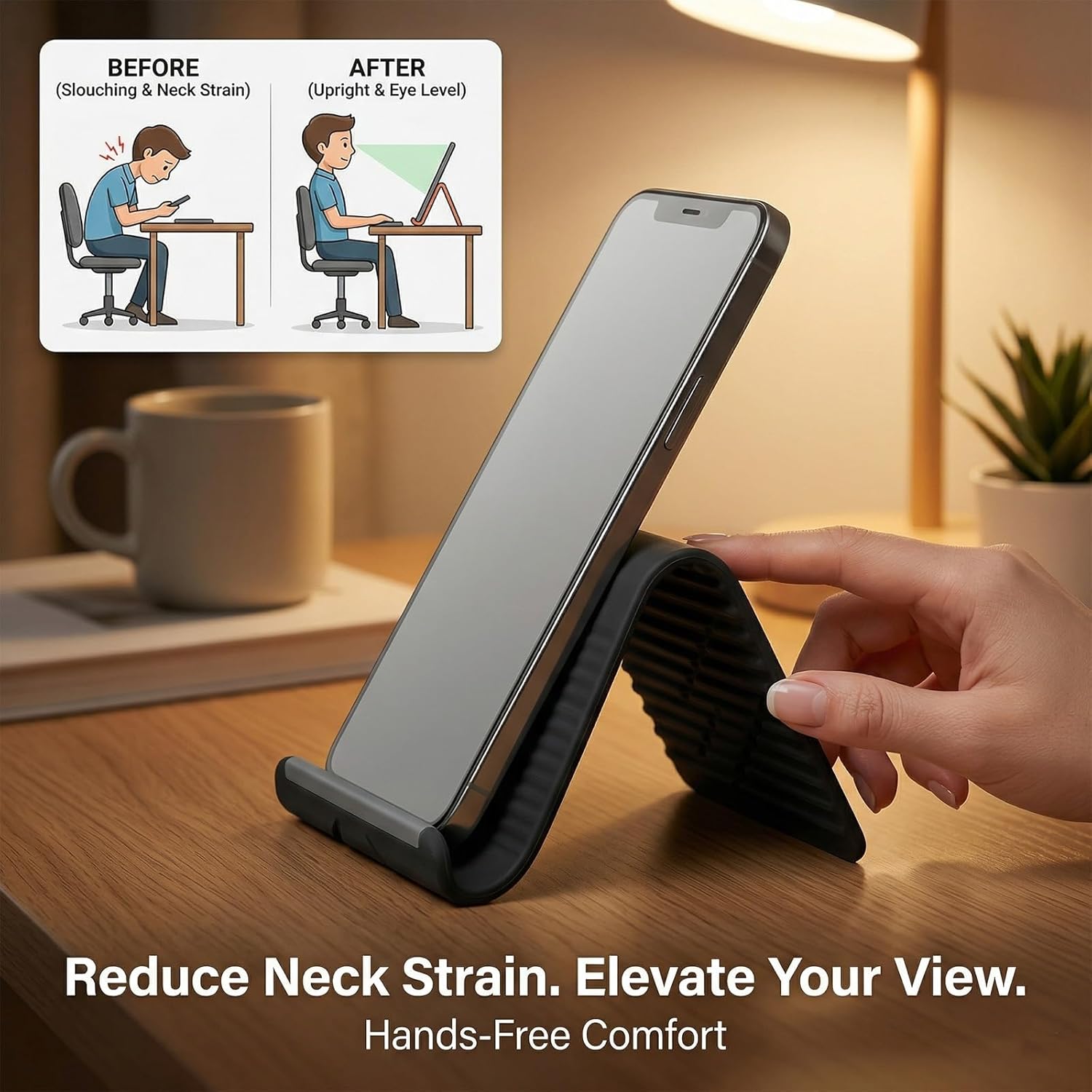 ที่วางโทรศัพท์ซิลิโคนแบบพับได้ - Home Office Setup บทวิจารณ์และราคา