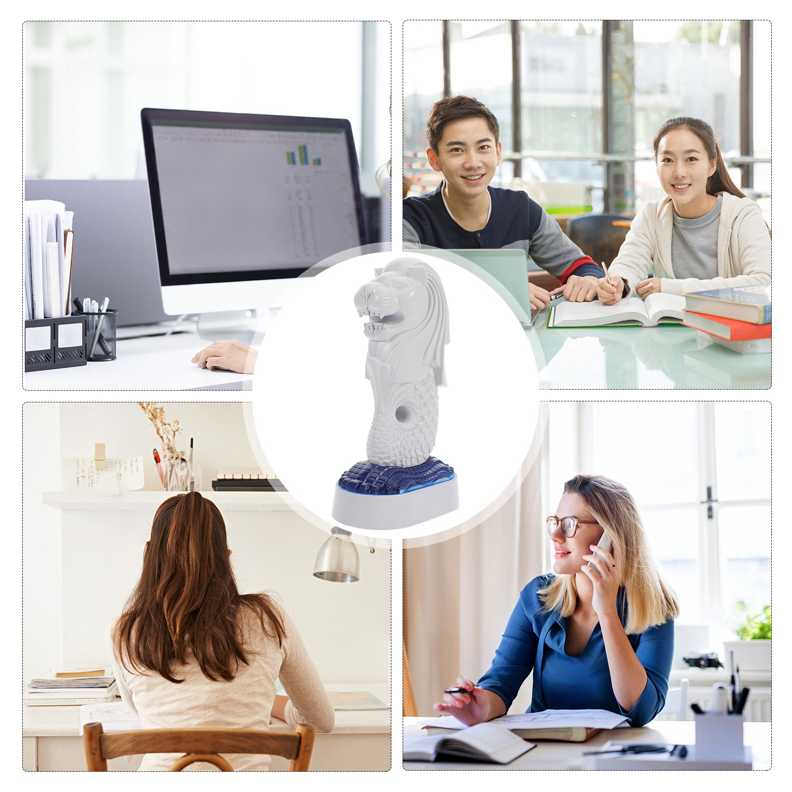 รูปปั้นมิเรลิออนตั้งโต๊ะจากสิง - Home Office Singapore บทวิจารณ์และราคา