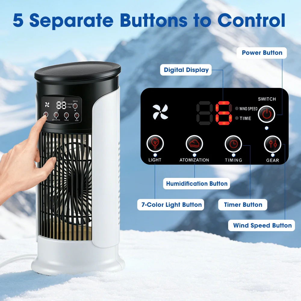 พัดลมปรับอากาศ 3 in 1 แบบพกพา  - Home Office Gadgets บทวิจารณ์และราคา